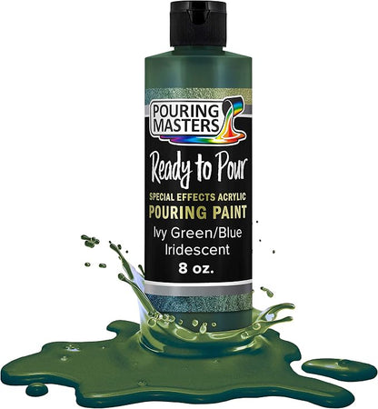 Pouring Masters Ivy Green/Blue Iridescent Special Effects Acrylic Pouring Paint by USArtSupply