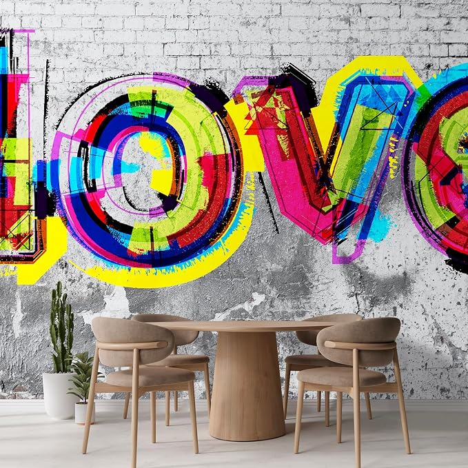 wall26 Wall Sticker/Wall Mural Colorful Graffiti, Not Peel and Stick, Non-Woven - Image 3