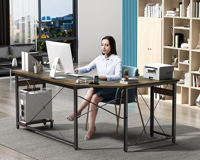 Coleshome 66" L Shaped Gaming Desk - Image 6