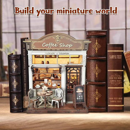 DIY Miniature House Kit, Coffee Shop Book Nook Kit, Mini Building Kit, - Image 2