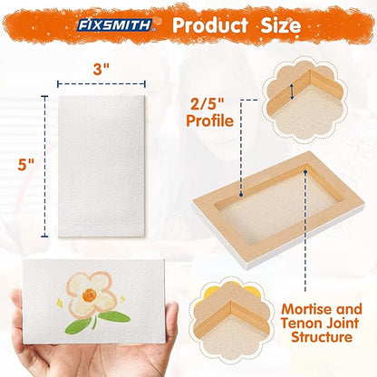 FIXSMITH Mini Stretched Canvas for Painting - Image 2