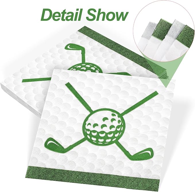 Aodaer 48 Pieces Golf Napkins 13 x 13 Inches Hole in One First Napkins - Image 4