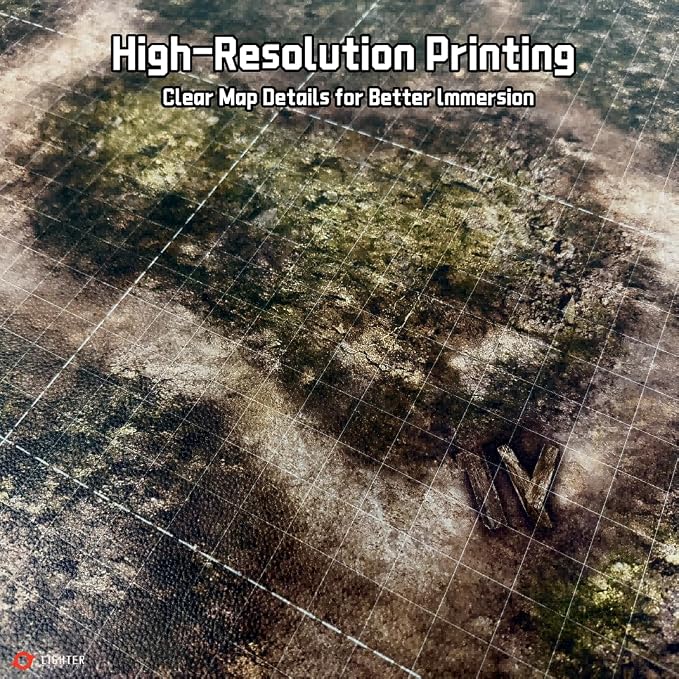 44'' x 60'' Battle Mat Gridded War-Gaming Mat - Image 4