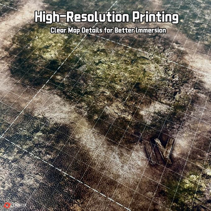 44'' x 60'' Battle Mat Gridded War-Gaming Mat - Image 4