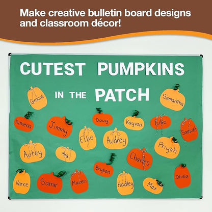 60 Pieces Pumpkin Cutouts for Fall Crafts and Classroom Decor, Bulletin Boards - Image 4