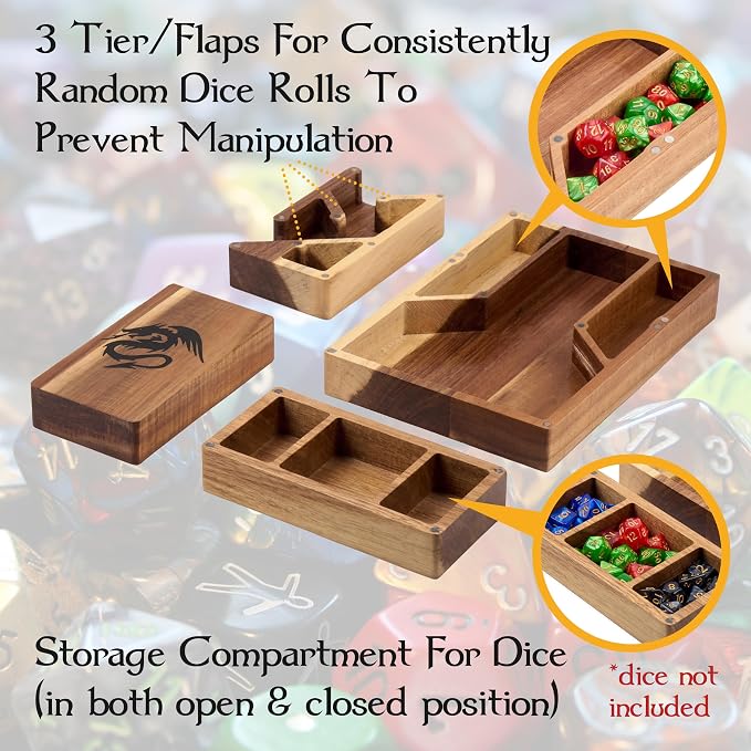 Wooden Magnetic Dice Tower - Image 4