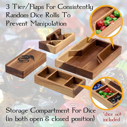Wooden Magnetic Dice Tower - Image 4