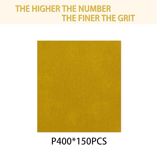 150PCS 400 Grit Gold Sanding Discs, 5-Inch 8-Hole Sandpaper - Image 2