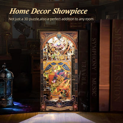 3D Wood Puzzle Book Nook Kit, Fantasy Store Bookshelf Insert - Image 5