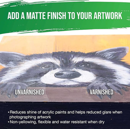 U.S. Art Supply 16 oz Matte Acrylic Varnish - Image 4