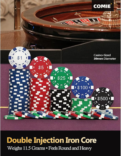 Poker Chips with Numbers, 11.5 Gram Poker Set - Image 2