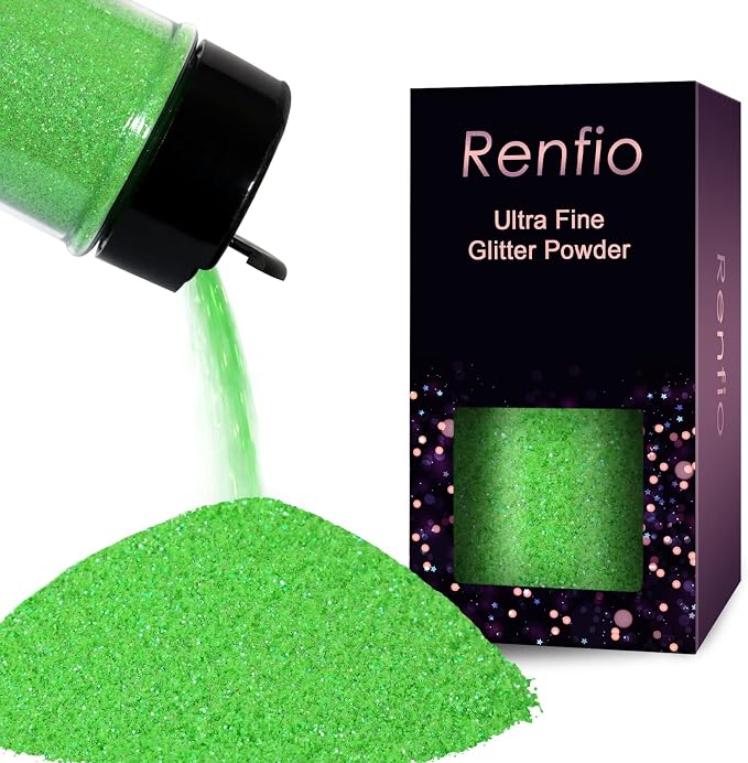 Renfio Iridescent Ultra Fine Glitter Powder Resin Supplies Glitters 1.94 Oz PET by Renfio