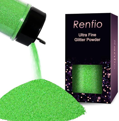 Renfio Iridescent Ultra Fine Glitter Powder Resin Supplies Glitters 1.94 Oz PET by Renfio