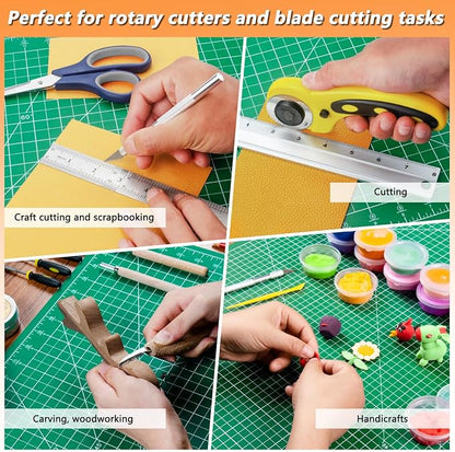 Ecraft 2-Pack 24"x36" Self-Healing Sewing Mat: Large Double-Sided Green 5-Ply - Image 3