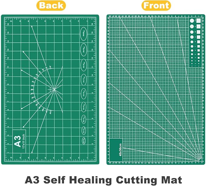 5 PCS Self Healing Cutting Mat 12" x 18": Sewing Rotary Cutting Mat - Image 6