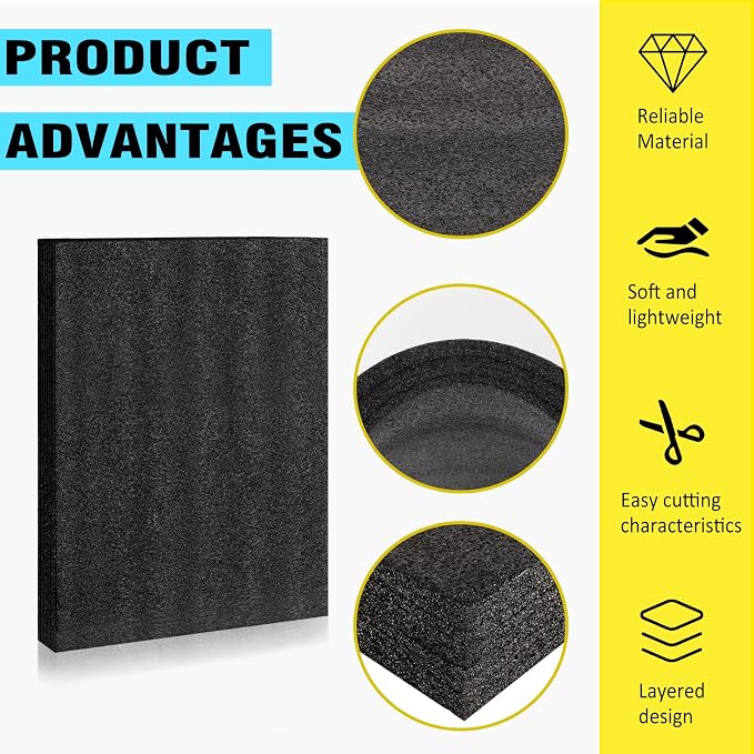 Black Customizable Polyethylene Foam Sheets - Image 4