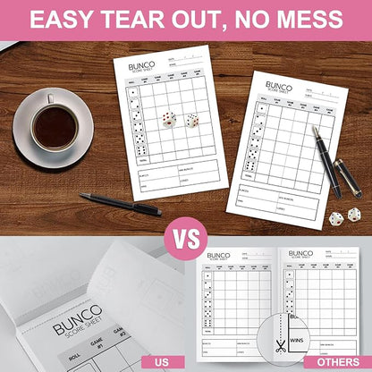 PlayDice Bunco Score Sheets: 100 Single Side Large Print Score Sheets - Image 5