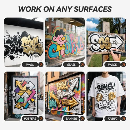 3Pcs Gold Jumbo Poster Markers, 15MM Thick Permanent Acrylic Graffiti Markers - Image 5