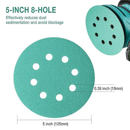 5-Inch 8-Hole Wet Dry Sanding Discs 2000 Grit, Polyester Film Backed Heavy-Duty - Image 6