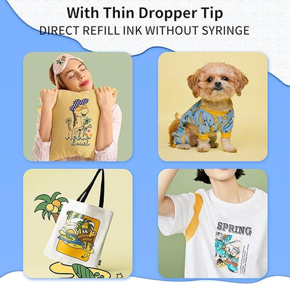 DTF Ink 500mlx6 for I3200 XP600 R1390 L1800, Heat Transfer Ink Conversion Kit - Image 3