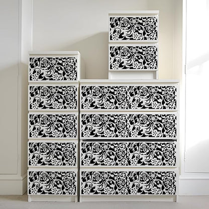 8x4 Inch Texture Stencils for Painting – 18pcs Reusable Background Templates - Image 5