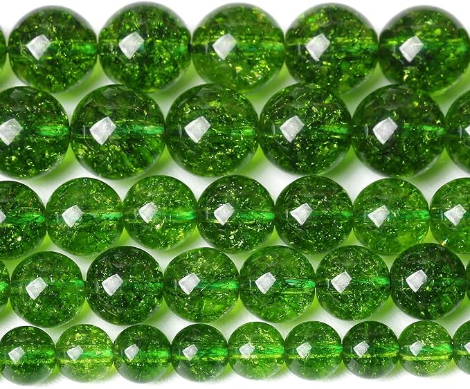 4MM Green Peridot Crystal Quartz Beads Natural Gemstone Beads Round Loose Beads by Unknown