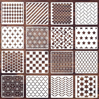 Geometric Stencils for Crafts Reusable Texture Stencils Layering Stencil for by SUNVERSE