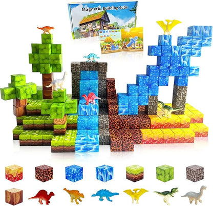 100PCS Dinosaur Magnetic Blocks by Aleath