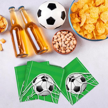 Aodaer 48 Pieces Soccer Paper Napkins Disposable Football Party Napkins Sports - Image 5