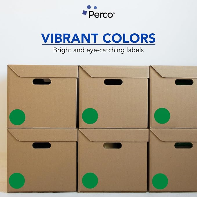 Perco Green 3-Inch Round Circle Dot Sticker Labels - Image 7