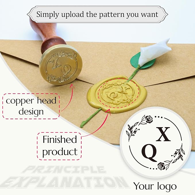 Custom Wax Seal Stamp, Personalized Wax Seal Stamp Kit, Create Your Own - Image 7