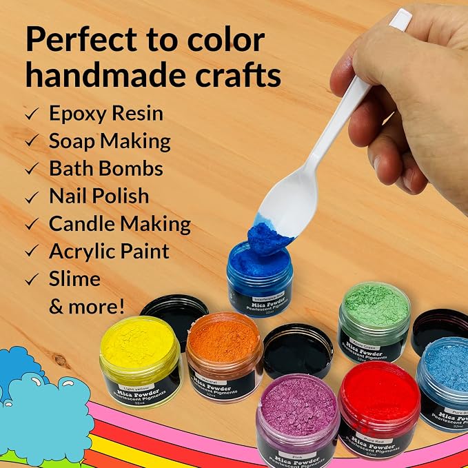 Pigment Powder for Epoxy Resin, 24 Pastel Colors, Mica Powder for Candle Dye - Image 2