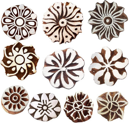 Royal Kraft Round Wooden Printing Stamps by RoyalKraft