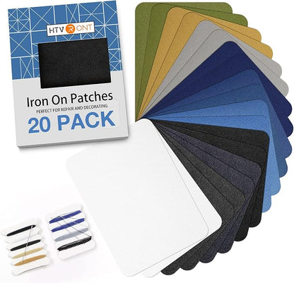 HTVRONT Iron on Patches for Clothing Repair, Fabric Patches Iron on for Denim by HTVRONT