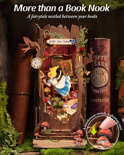 ROBOTIME Book Nook Kit, Fairy Tale Princess DIY Miniature House Kit, Fall into - Image 4