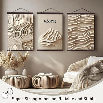 Artmag Magnetic Poster Hanger Frame, 23x35 23x34 23x23 Light Wood Wooden Magnet - Image 6