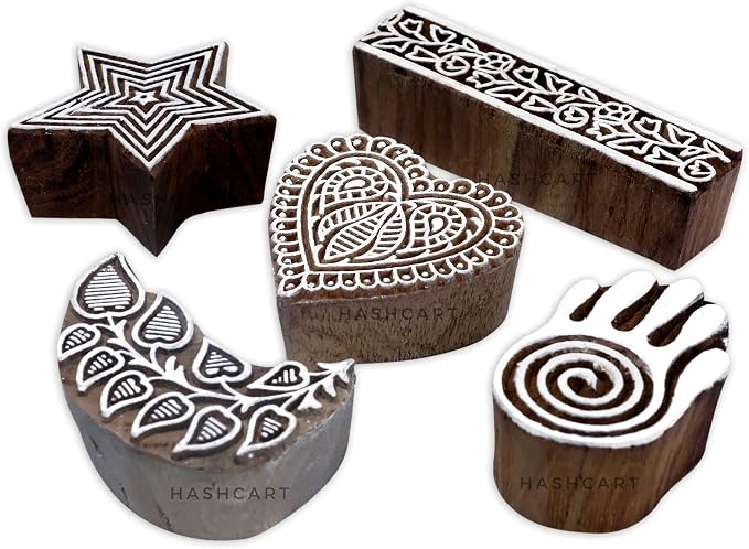 Wooden Block Stamp Hand Carved Printing Stamp by Hashcart