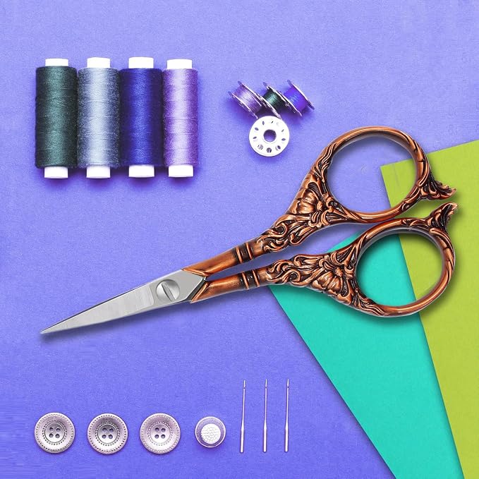 BIHRTC 4.5Inch Vintage Crochet Embroidery Scissors Small Sharp Pointed - Image 4