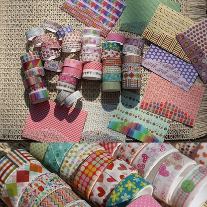 Washi Tape Set - 40 Rolls of 1.5cm Wide Decorative and Craft Tape - Image 5