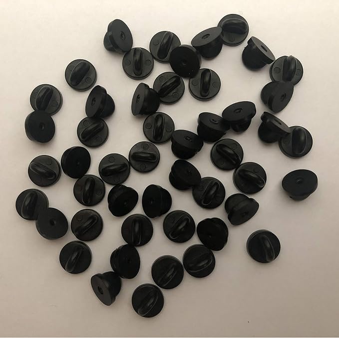 50pcs Rubber Pin Backs PVC Butterfly Clutch Enamel Lapel Pin Backings Cap - Image 8