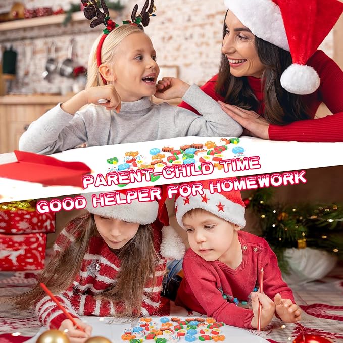 42 pcs Christmas Erasers for Kids Bulk Large Cute Snowflake Christmas Tree - Image 3