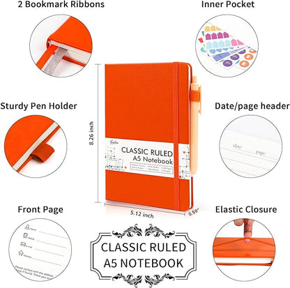 5 Pack Journal Notebook Bulk for School, Feela Hardcover Business Notebooks - Image 2