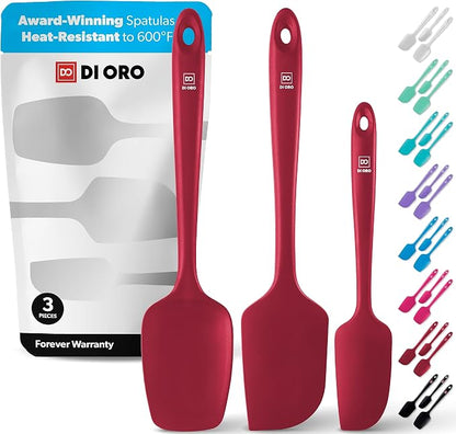 DI ORO® 3-Piece Silicone Spatula Set by DIORO