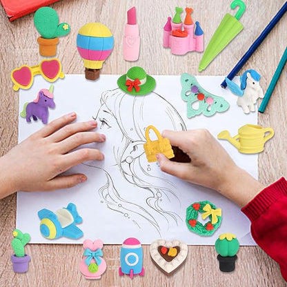 72 Pcs Erasers for Kids, Mini Pencil Eraser Bulk Classroom Prizes, Fun Puzzle - Image 5