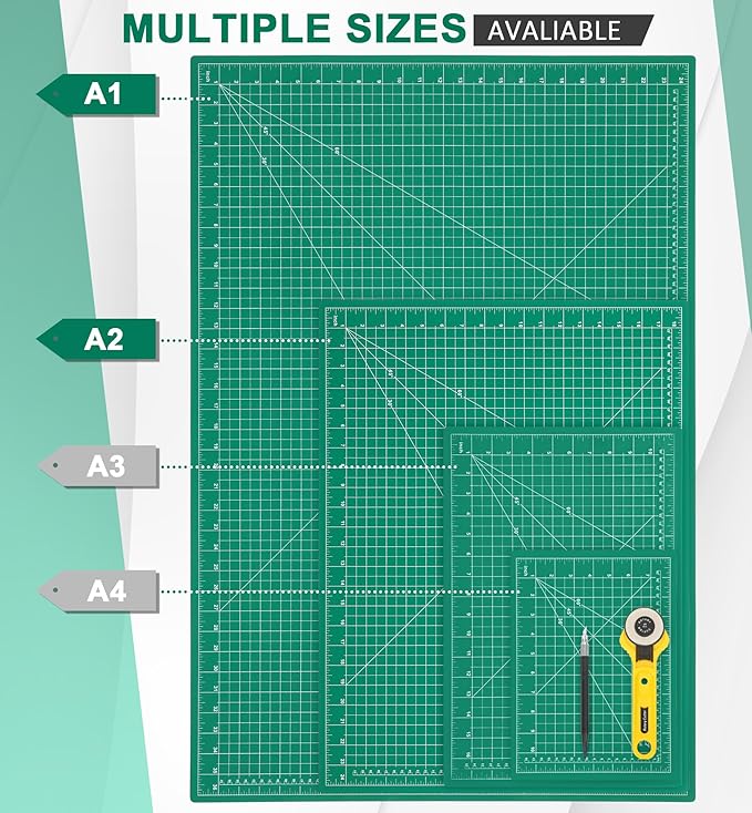 Density-upgraded 24" x 36" Large Self Healing Sewing Mat, Idemeet Rotary - Image 3