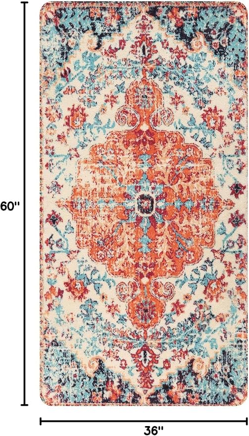 Lahome Bohemian Floral Medallion Area Rug - Image 2