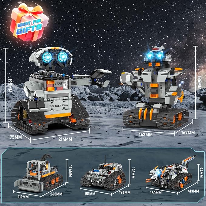 5in1 STEM Robot Building Kit for Kids 6-14+, APP & Remote Control STEM Robot - Image 7