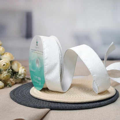 CT CRAFT LLC Glitter Wired Ribbon 1.5" x 20 Yards White - Image 4