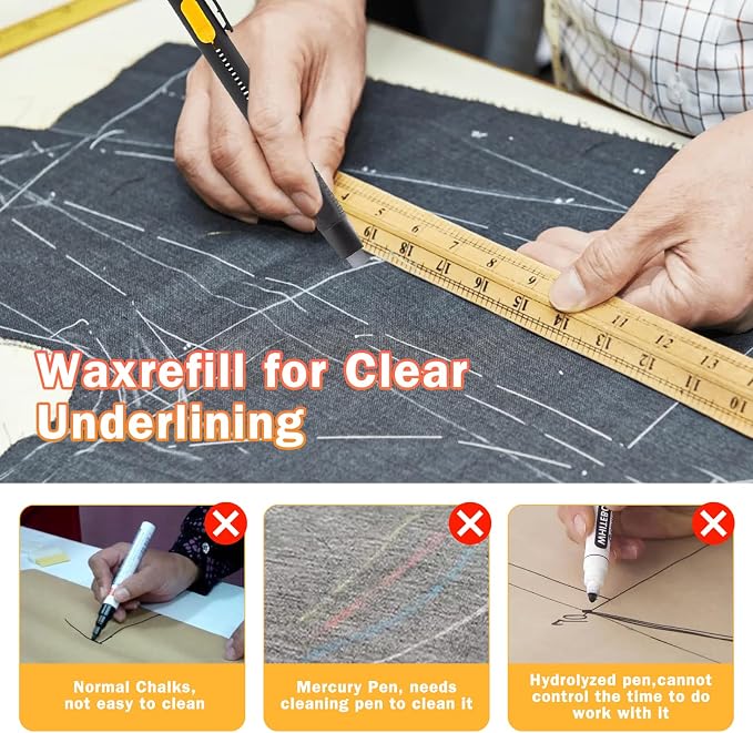 Heat Erasable Fabric Marker for Sewing, Sewing Chalk DIY Markers Pen for - Image 4