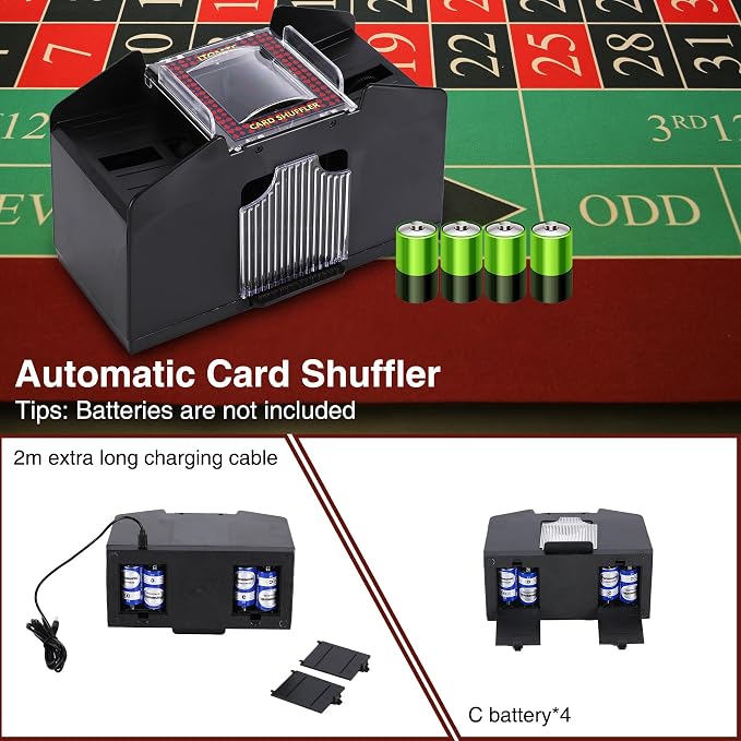 ITOME Automatic Card Shuffler, 2/4/6 Decks Electric Heavy Duty Card Shuffler - Image 6